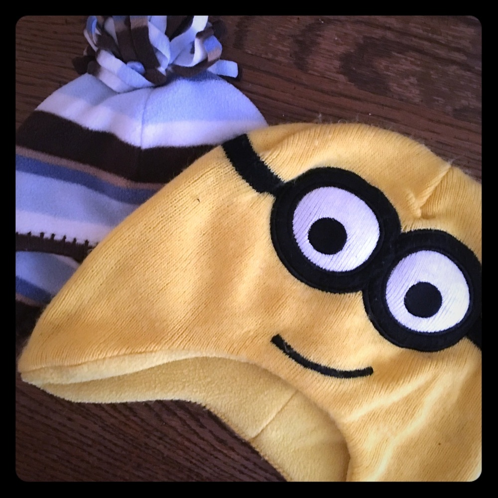 Winter hats one infant size on toddler size
